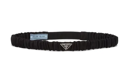 PRADA Nylon Hair Band Women's Black