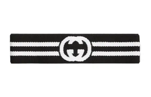 GUCCI Pre Owned 2015 2025 Interlocking G Logo Striped Headband