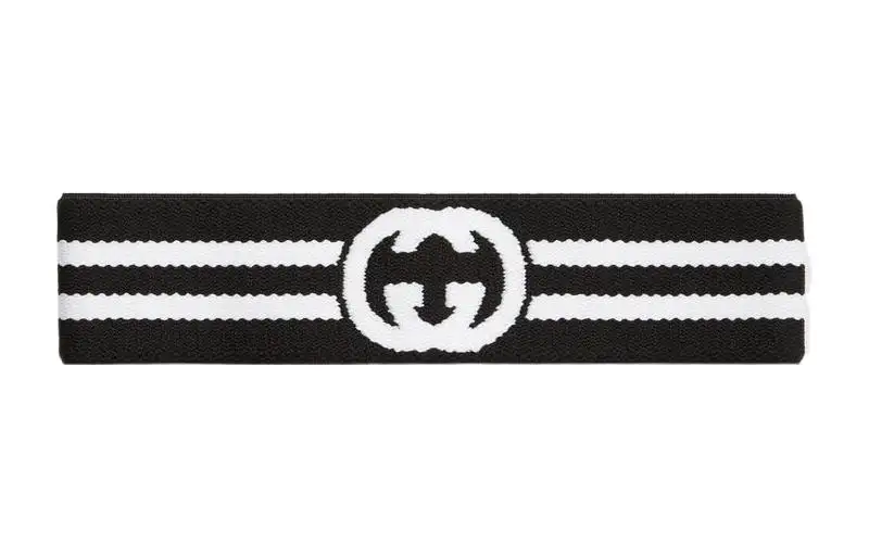 GUCCI Pre Owned 2015 2025 Interlocking G Logo Striped Headband