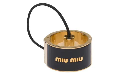 MIU MIU Metal Hair Clip Women's Black/Gold