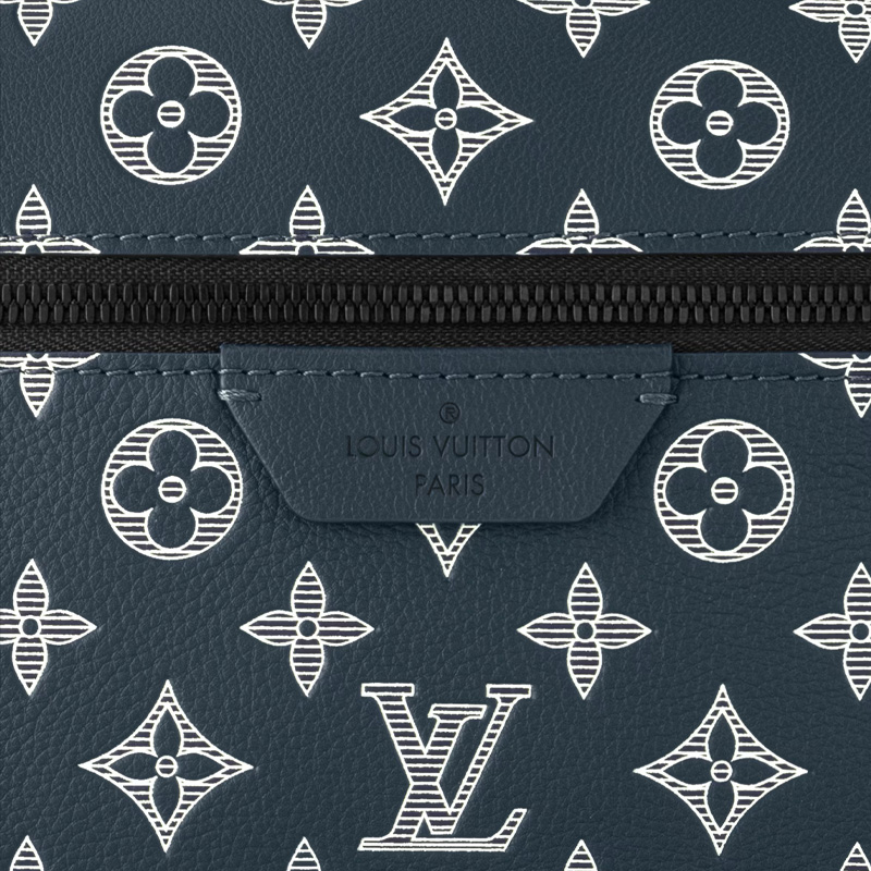 Мужской рюкзак Louis Vuitton Monogram Shadow (чернильно-синий) — фото 6