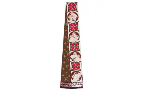 LOUIS VUITTON Precious Rabbit Hair Bands Women's Brown