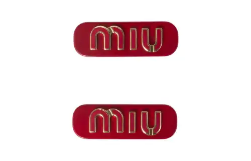 MIU MIU Metal Hair Clips Women's Red