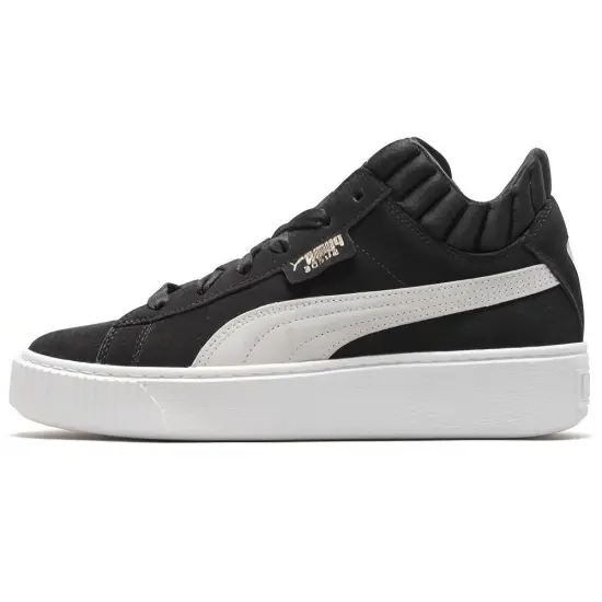 PUMA Platform Demi Retro Low Tops Casual Skateboarding Shoes Unisex Black Women's