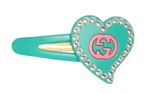GUCCI G Resin, Crystal, Rubber Hair Clips Women's Green