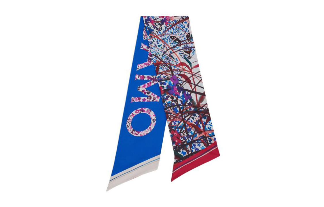 FERRAGAMO Leopard Print Logo Letter Print Headband Women's Blue