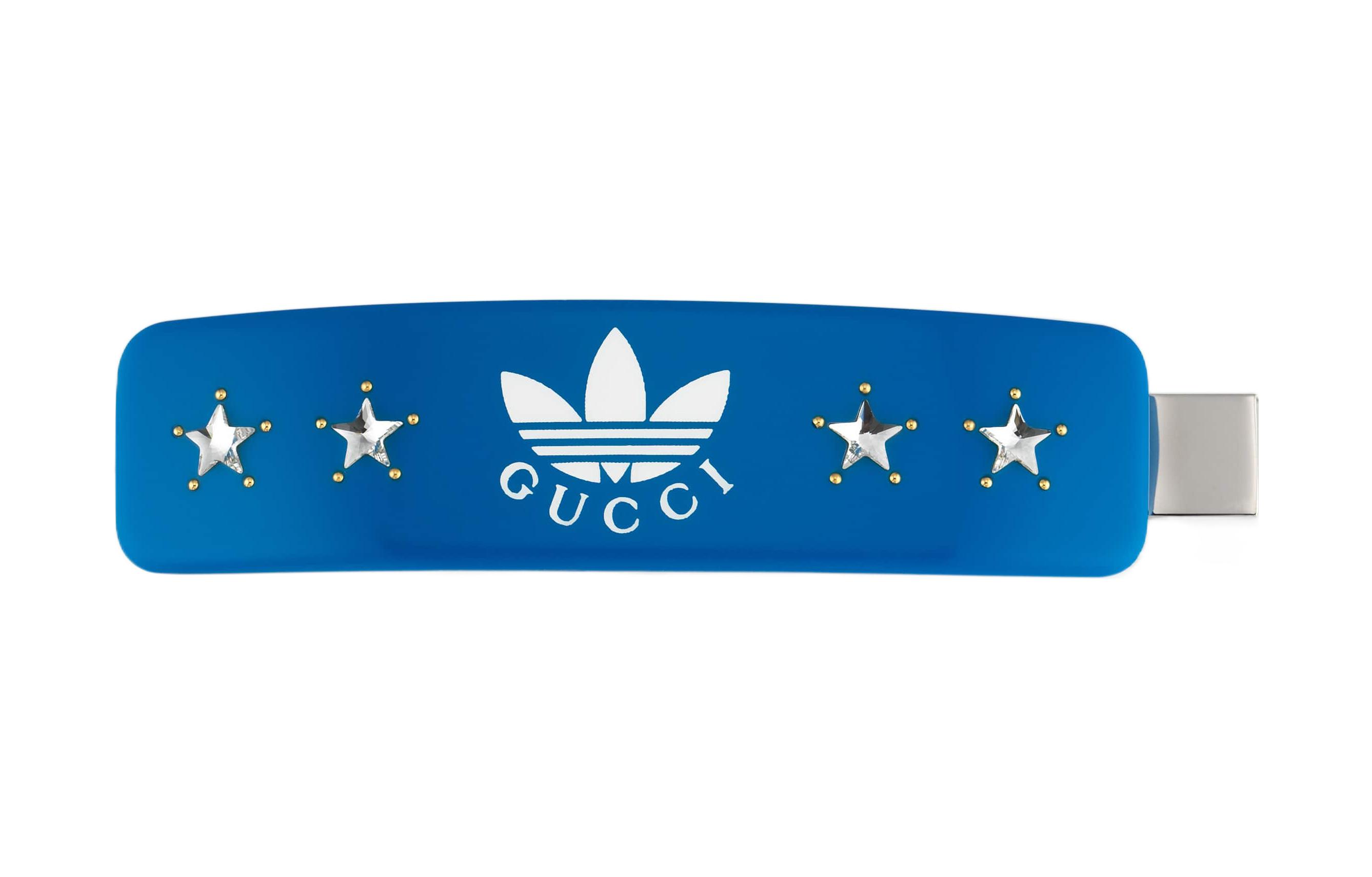 Женская заколка для волос Gucci adidas x Gucci (синяя)