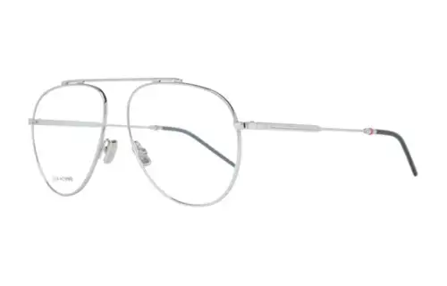 DIOR Metal Irregular Shape Eyeglass Frames Women's Silver