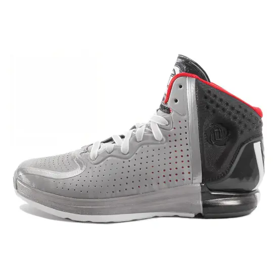 Adidas D Rose 4 Wear Resistant Mid Top Performance Basketball Shoes Men's Gray Black