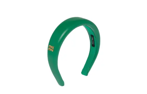 MIU MIU Label Headbands Women's Green