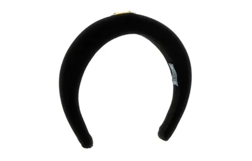 PRADA Velvet Headbands Women's Black