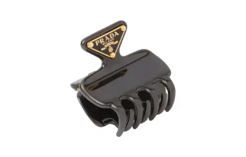 PRADA Logo Plaque Claw Fastened Hair Clip