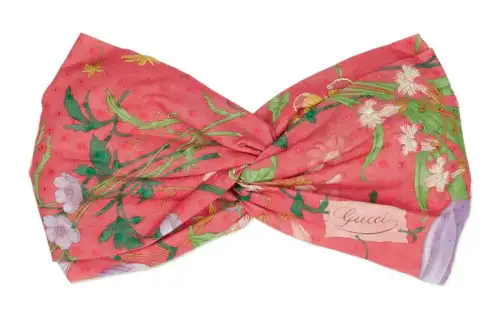 GUCCI Silk Headband Women's Pink Purple