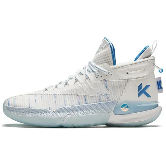 ANTA KT9 Basketball Shoes Men Low-Top Papyrus White/Light Purple Blue
