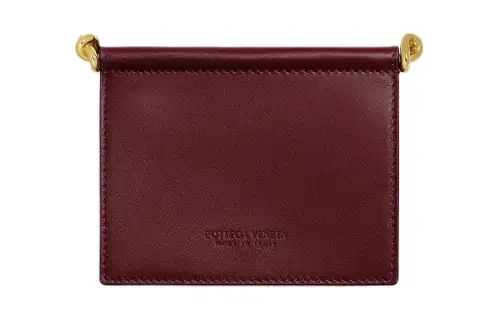 Bottega Veneta Solstice Calfskin Card Holder Women's Burgundy