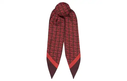 Burberry Silk Hair Band Women's Red