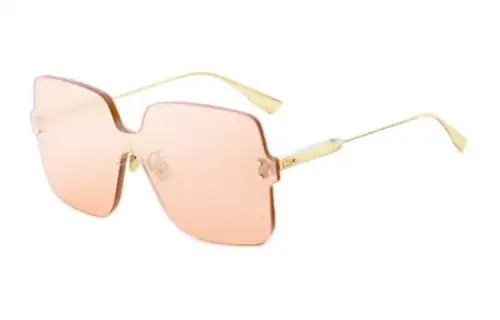 DIOR Square Sunglasses Women's Gold