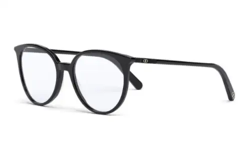 DIOR Acetate Oval Eyeglass Frames Unisex Black
