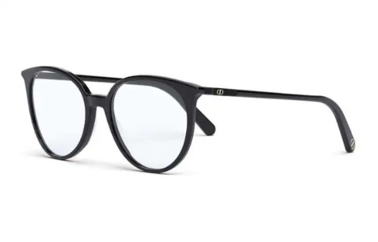 DIOR Acetate Oval Eyeglass Frames Unisex Black