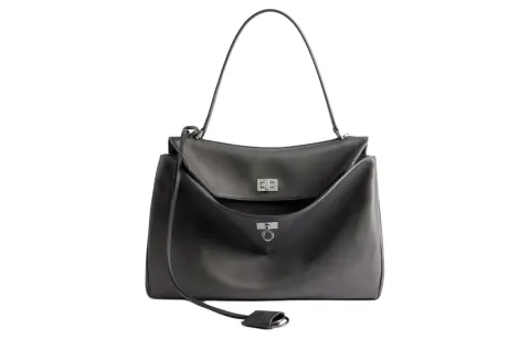 Balenciaga Smooth Calfskin One Shoulder Handbag Medium Women's Gray