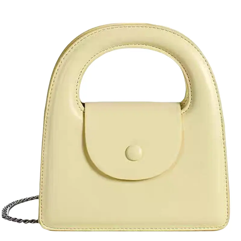 NOMK Pu Shoulder Bag, Handbag Small Women's Yellow, White