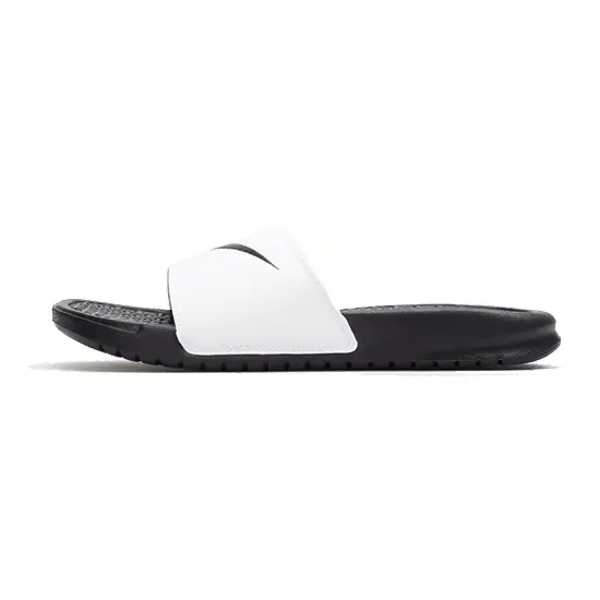 Nike Women's Benassi Swoosh Flip-flops Women's Black/white