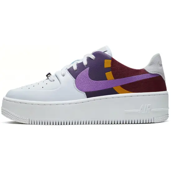 Nike Air Force 1 Sage Low LX Grey Dark Orchid Women's