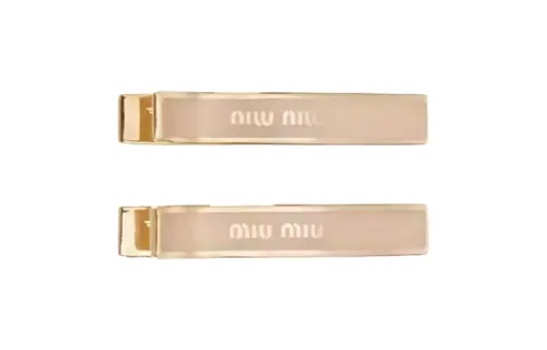 MIU MIU Hair Clips Women's Nude Pink