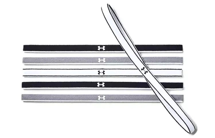 Under Armour Fabric Headband Black White Gray/Black White Red