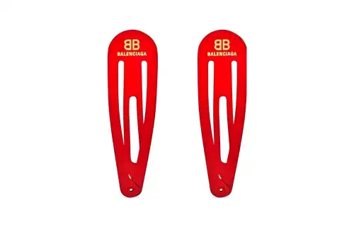 Balenciaga Hair Clips Women's Red