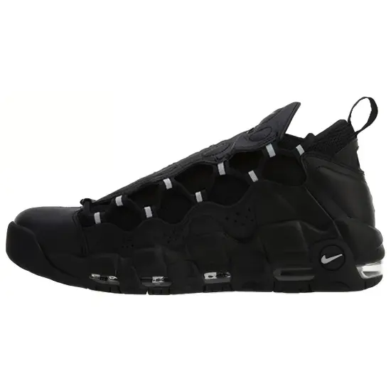 Nike Air More Money Black Metallic Silver Men's