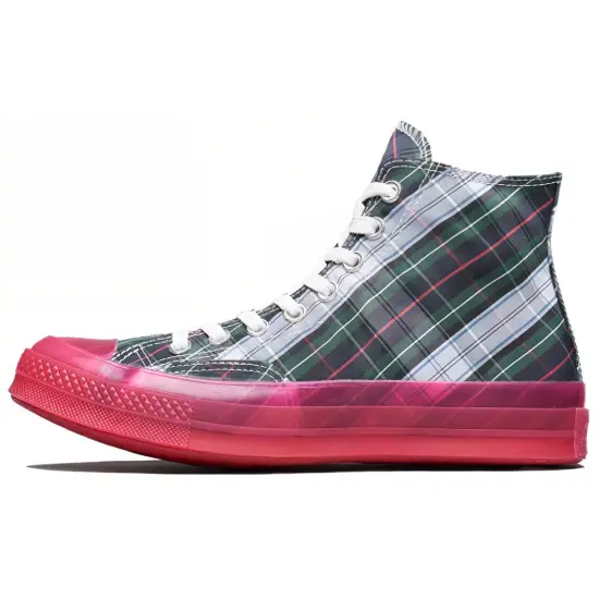 Converse Chuck Taylor All Star 70 Hi Plaid Translucent Midsole Red