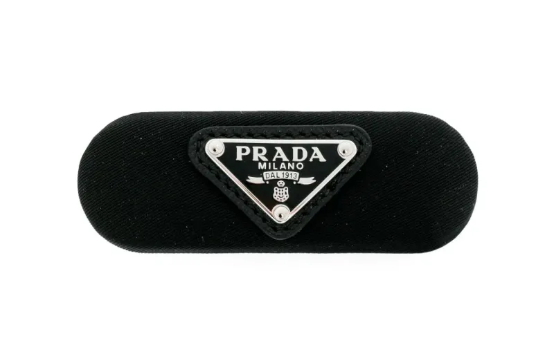 Prada Logo Plaque Hair Clip