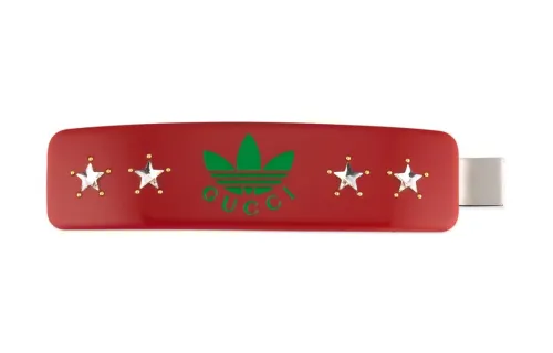 GUCCI Adidas X Gucci Collaboration Collection Resin Hair Clips Women's Red