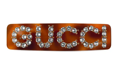 GUCCI Crystal-logo Single Hair Clip