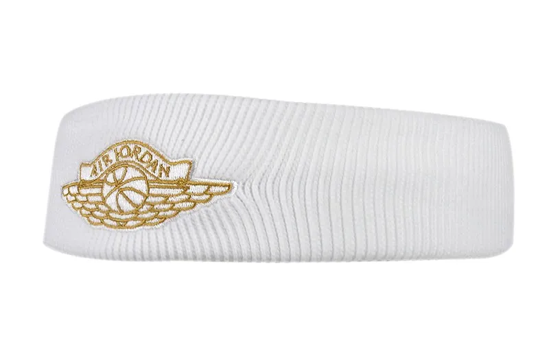 Jordan Hair Bands Unisex White/Metal Gold