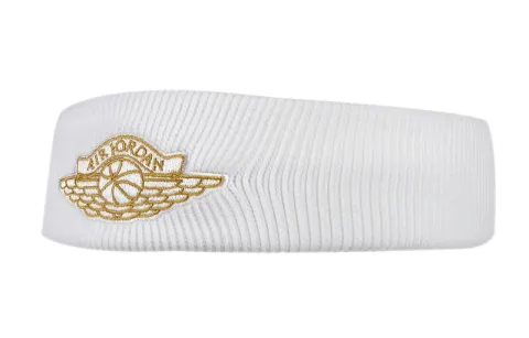 Jordan Hair Bands Unisex White/Metal Gold