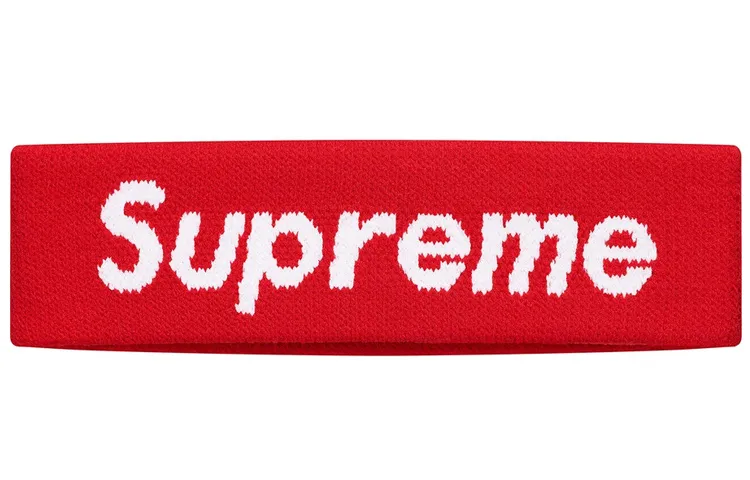 Supreme   Hair Bands Unisex Red
