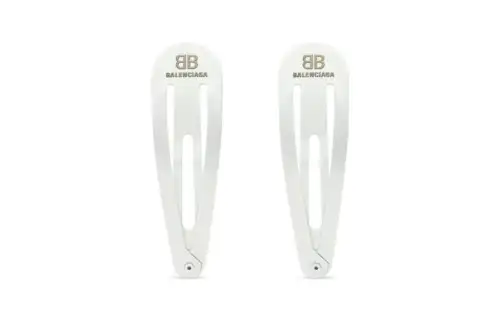 Balenciaga Hair Clips Women's White