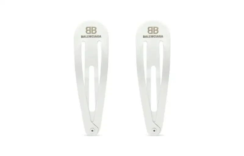 Balenciaga Hair Clips Women's White