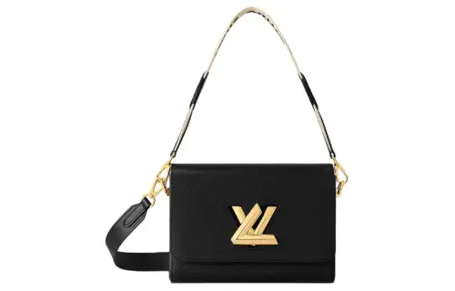 LOUIS VUITTON Twist Epi Grain Cow Leather Portable Crossbody Bag, Shoulder Bag Medium Women's Black