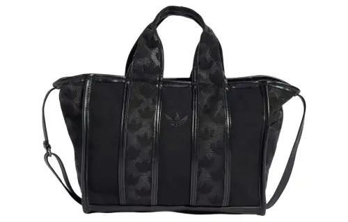 Adidas Originals Recycled Polyester Tote Bag, Shopping Bag, Shoulder Bag, Crossbody Bag, Handbag Mini Unisex Black