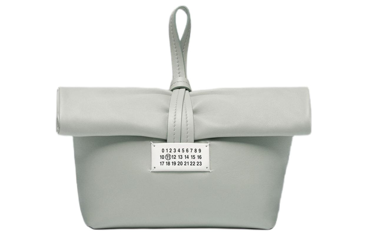 Maison Margiela Maison Margiela Logo label on front Sheep and cowhide Clutch Women's Ouzo