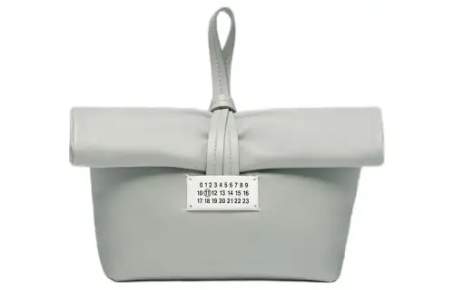 Maison Margiela Paper leather clutch bag
