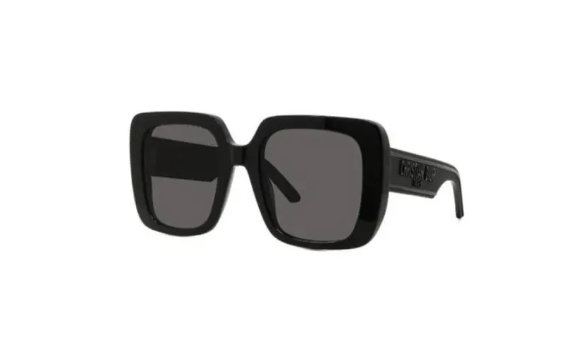 DIOR Irregular Shape Sunglasses Women's Black
