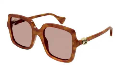 GUCCI Square Sunglasses Women's Tortoiseshell