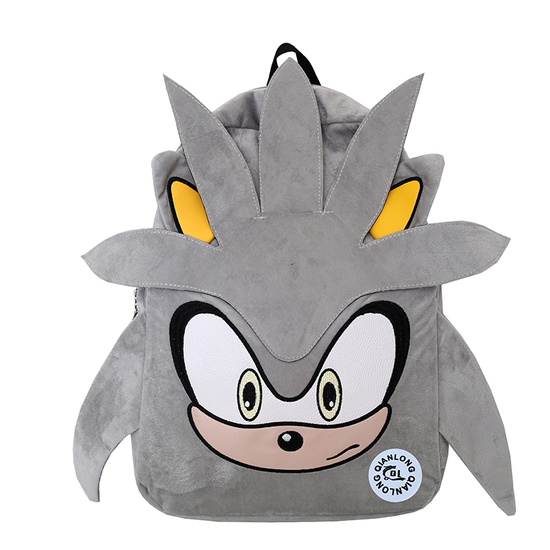 Соник ниша модный мультфильм большой емкости высокая Плечи учащихся средних школ и студентов колледжей пакет мужские и женские фасон унисекс для влюбленной пары стиль плюшевые серый
