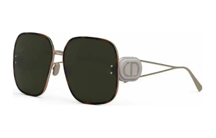 DIOR Square Sunglasses Women's Gold