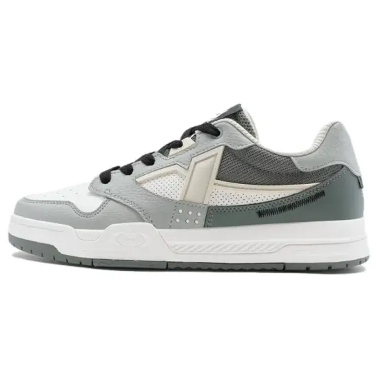 XTEP Skateboard Shoes Men Low-Top Turquoise Grey/Sail White/Fir Green