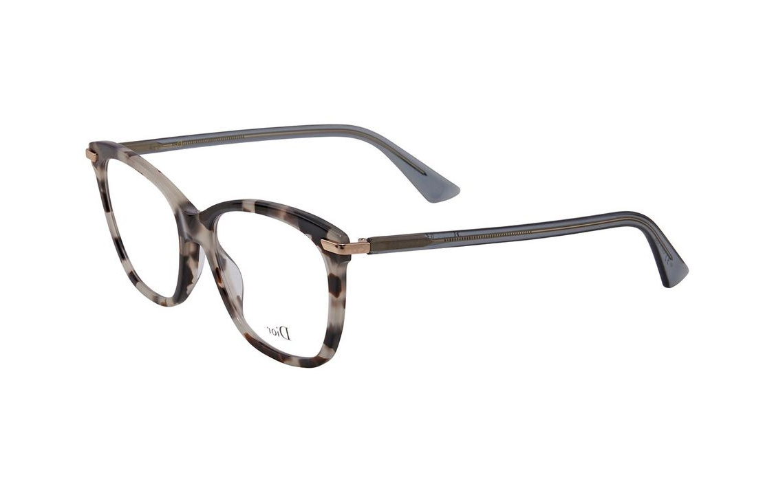 DIOR Acetate Metal Square Eyeglass Frames Women's Brown